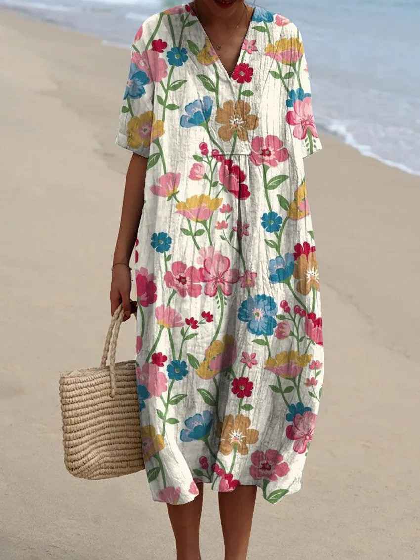 Mariella | Vintage Floral Midi Dress