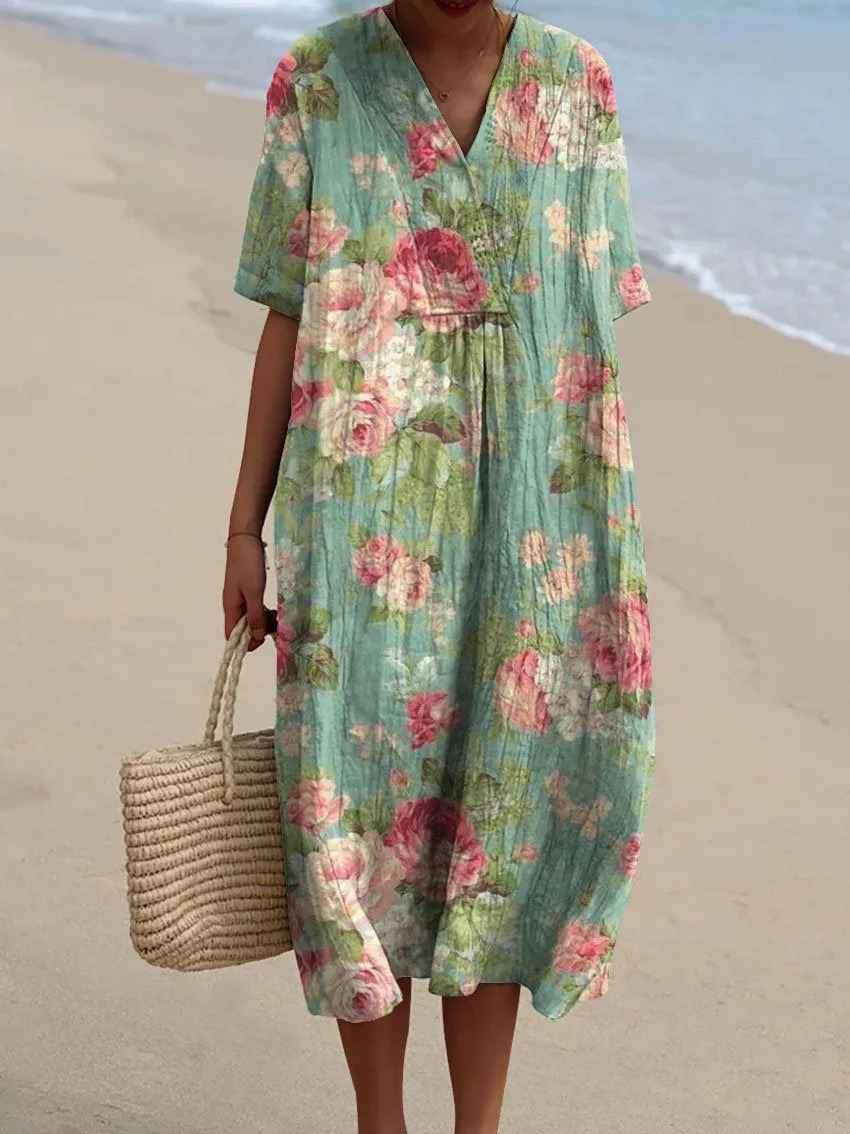 Mariella | Vintage Floral Midi Dress