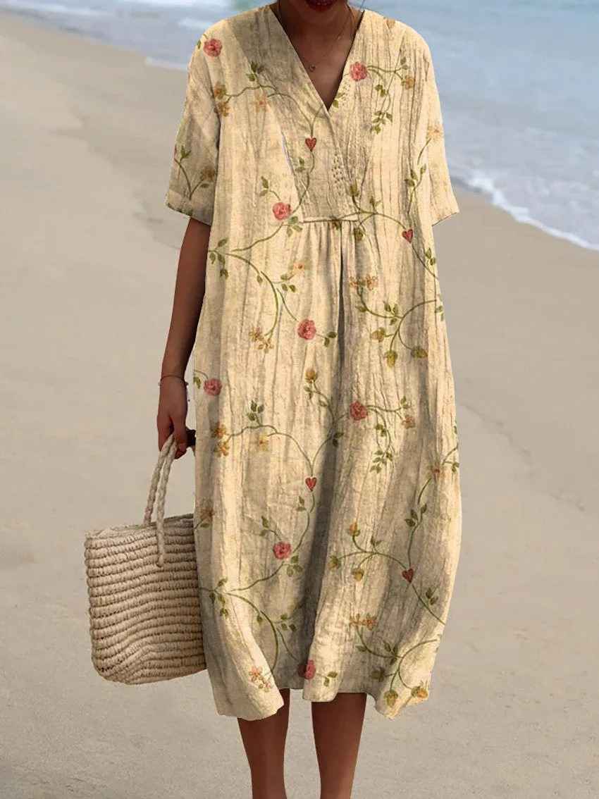 Mariella | Vintage Floral Midi Dress