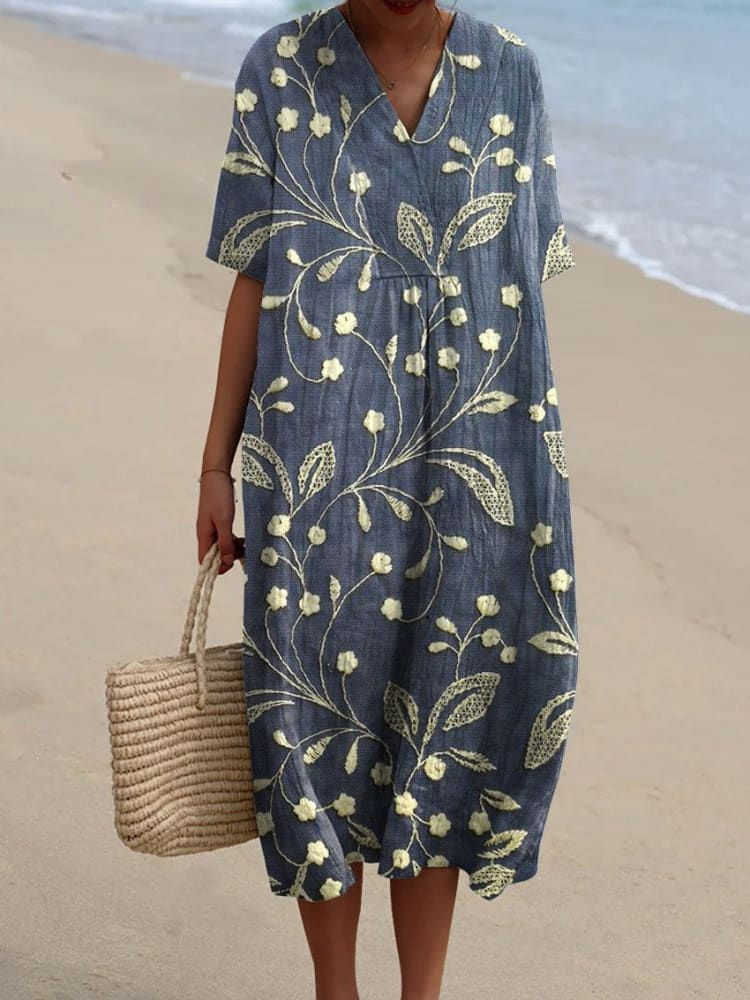 Mariella | Vintage Floral Midi Dress