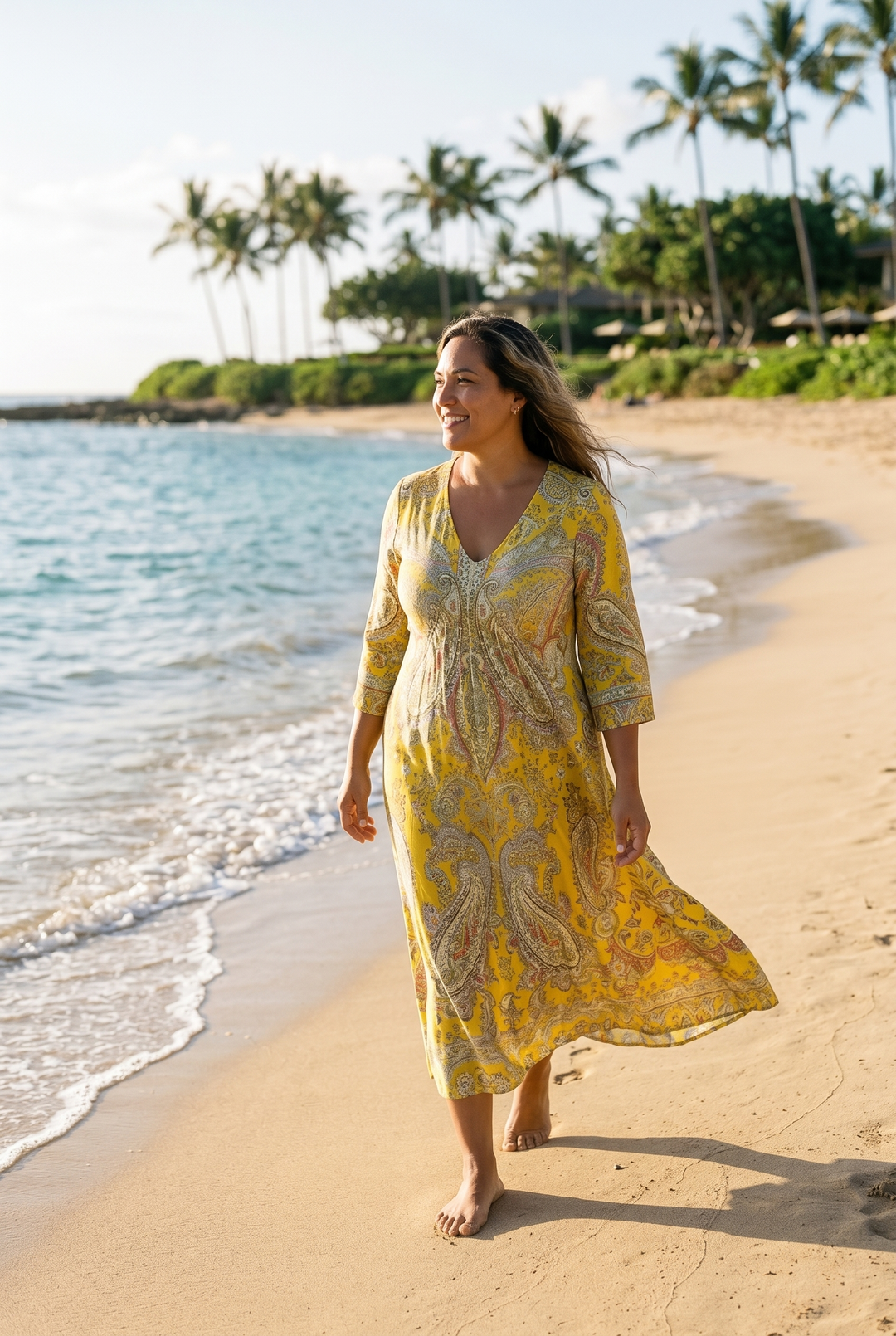 Rowan | Soft Paisley Midi Dress